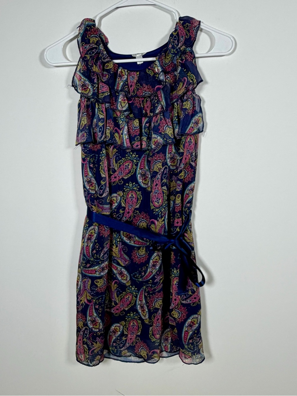 D-Signed Disney Girls Paisley Ruffle Chiffon Dress